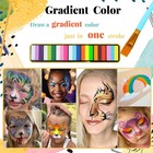 Lovlov Face Painting Kit 42 Colors Non-toxic Water Activated Face Paint Palette