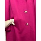 Vintage Lc Mae Globetrotter Pink 100  Wool Swing Coat Gold Buttons Shower Repel