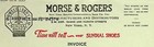 1928 Morse   Rogers   New York  Ny Graphic Letterhead  -fc-13-lh
