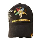 Black Embroidered Order Of The Eastern Star Oes Hat cap
