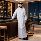 Traditional Arabic Costume For Men  Long Sleeve White Islamic Medium  