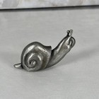 Vintage Hudson Pewter Cast Metal Miniature 2  Long Figurine Snail Slug W  Shell