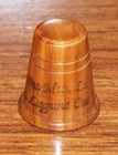 Mount Laguna California San Diego County Wooden Collectible Souvenir Thimble 