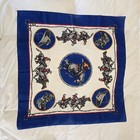 Vintage Blue Wild West Western Rodeo Cowboy Boots   Hat Bandana Square Scarf Usa