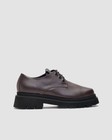 Genuine Brown Leather Chunky Derby Shoes For Unisex   All Size Available