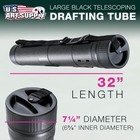 Drafting Drawing Poster Tube Extra-large Black Diameter  7-1 4     Length  32   -52   