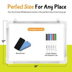 Dry Erase Board For Wall  15 x12  Hanging Whiteboard With Double-sided Lap Board