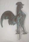 Vintage Copper Rooster Chicken Weathervane Topper  22  X 15  Green Patina