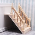 1 12 Scale Dollhouse Miniatures Unpainted Stairs Armrest Wooden Accessories