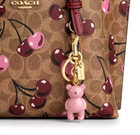 Coach Bear Pink Love Sweet Teddy Key Charm Fob Gold Cp890 New Keychain Limited