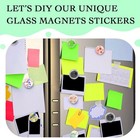 97pcs Round Magnets For Crafts With Adhesive Backing And Clear Glass Cabochons