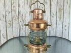 Copper Anchor Oil Lamp Nautical Maritime Ship Brass Lantern Boat Light Old Desig