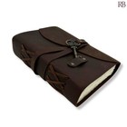 Vintage Leather-bound Journal With Antique Key Closure   leather Crafted 