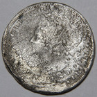 1894 El Salvador 1 Peso Extensive Fire Damage 25 16g -3797-