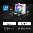 Vetroo V5 White Cpu Air Cooler W  5 Heat Pipes 120mm Pwm Processor Fan Amd intel