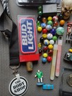 Junk Drawer Lot Of Vintage Marbles  Hot Wheels  Toys  Figures  Jack s  Gavel    