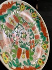 Antique 19thc Qing Dynasty Chinese Porcelain Plate Famille Rose Iron Red 5 5   