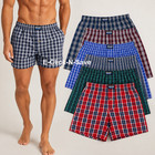 3 6 12 Pack Men s Plaid Boxer Shorts Multi Color Cotton Blend Underwear S-3xl