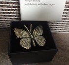 Solid Brass Butterfly Figurine Vintage Style Bronze Color Statue Home Decor