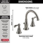 Delta Porter Widespread Bathroom Faucet Brushed Nickel-certified Refurbished