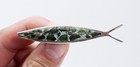 Vintage Mexico Taxco Sterling Silver 925 Crushed Turquoise Fish Motif Pin Brooch