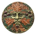 Ebros Autumn Fall Bronzed Blooming Floral Foliage Celtic Greenman Wall Decor
