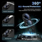 For Apple Iphone Duo Camera Lens Protector Slim Metal Frame Tempered Glass Cover