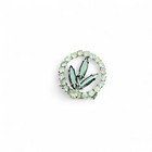 Silver And Rhinestone Brooch With
