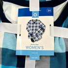 Family Sleep 2 Piece Pajamas Set Womens 3x Multicolor Cotton Flannel Sleepwear