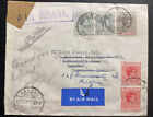 1941 Nassau Bahamas Airmail Censored Cover To Belfast Northern Ireland