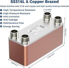 50 Plates Heat Exchanger With1-1 4  Mpt Port Brazed Plate Heat Exchanger 5 x12 