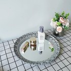 Yanizu Decorative Mirror Tray  Round Hollowed Out Design  Organizer For Makeu   