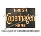 Fresh Copenhagen Here Snuff Cut Chewing Tobacco Metal Tin Sign Garage Home Decor
