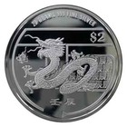 Singapore Year Of  Dragon Lunar Chinese Calendar  2 Silver Coin 2012 Proof Coa