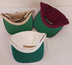 3 Different Vintage 1990s Haband Blank Snapback Hat Cap Lot Teal Maroon Rare New
