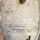 Western Union W u  Tel  Co  Call Box Telegraph Hardware Sign Blue   White