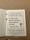 Antique 1908 Lompoc Fraternal Order Of Eagles Masquerade Ball Dance Card Look 