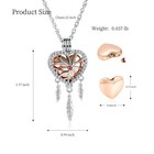 Crystal Dream Catcher Urn Necklace For Ashes Heart Cremation Jewelry For Ashes