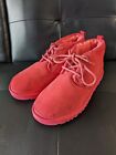 Ugg Neumel Men   s Red Suede Shearling Low Chukka Ankle Boots Style 3236 Size 11