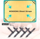 Mendeng Bed Sheet Holder Garters Suspenders Stays One Size  Grey 