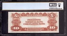 1937 U s  Philippine National Bank 10 Pesos Pick 58 Red Seal Pcgs B Choice Au 58