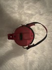 Vintage 1960 Coin Bank Glass Leather Rare Novelty Original Lock   Keys Jaguar