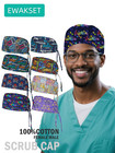 Bouffant Scrub Caps Working Surgical Cap Nurse Tie Back Hat Adjustable Women Men