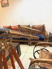 Vintage Royal Leather Telescope With Antique Brass Double Barrel     A Collector   s
