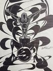 Pen And Ink African American Pop Art Drawing 10x15 Signed Vintage 1999