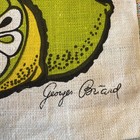Vintage Signed Georges Briard Kitchen Linen Tea Towel Fruit Mcm Retro Unused