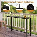 55  Outdoor Bar Patio Table With Adjustable Feet  Narrow Counter Height Table