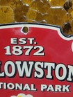 Vintage Yellowstone Porcelain Sign Old National Park Us Forest Service Arrowhead