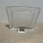 Vintage Mikasa Japan Heavy Crystal Glass 4x4 Picture Frame Optical Swirl Ribbed
