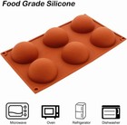 6-cavity Silicone Cake Mold Diy For Kitchen Cookies Candy Chocolate Baking 3pack